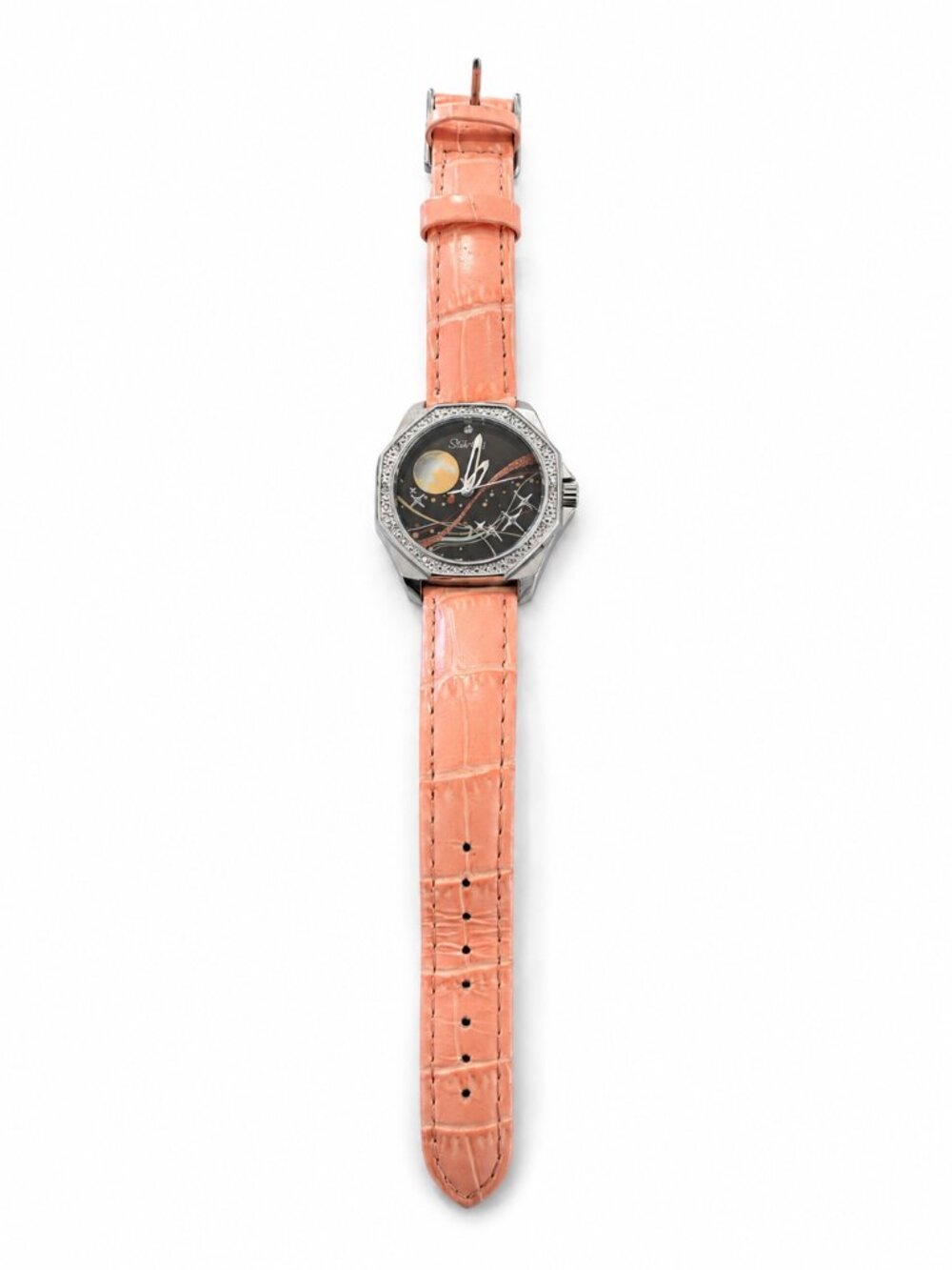 Stührling Original Gala 231D.11151 Women’s Quartz Watch Pink Leather Crystal Bez - Picture 4 of 4